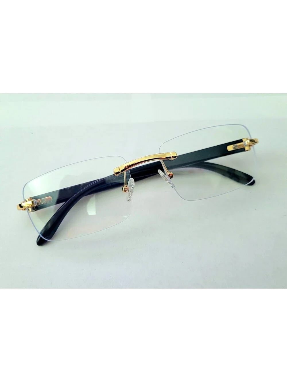 Piccadilly Gold Clear Horn Decor Gradient Designer Sunglasses
